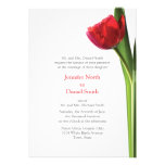 Convites vermelhos do casamento da tulipa convites