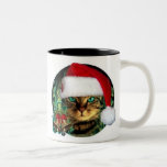 Coolly Santa Cat Christmas Mug Canecas