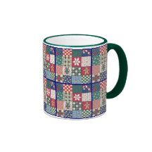 Copo da caneca da edredão de retalhos do país