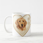 Copo da caneca de café do cão do golden retriever
