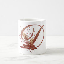 Copo da letra D do monograma da acção de graças Caneca
