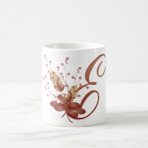 Copo da letra E do monograma da acção de graças Caneca