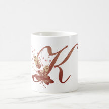 Copo da letra K do monograma da acção de graças Caneca
