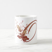 Copo da letra O do monograma da acção de graças Caneca
