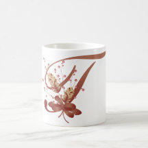 Copo da letra T do monograma da acção de graças Caneca