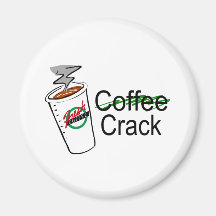 Copo de café da rachadura do café imãs de refrigerador