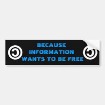 Copyleft- porque a informação quer estar livre adesivos