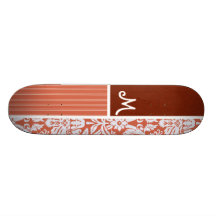 Cor damasco alaranjada skate