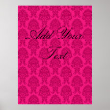 Cor damasco magenta posters
