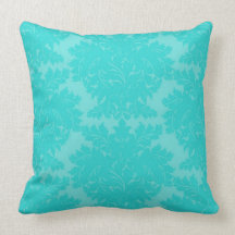 cor damasco ornamentado corajosa do azul do aqua travesseiros de decoração