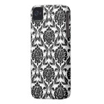 Cor damasco preto e branco capa de iPhone 4 Case-Mate