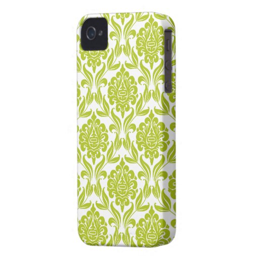Cor damasco verde iPhone 4 capas
