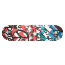 Cor-de-rosa-Aqua do ziguezague Skate