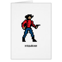 Cor do vaqueiro do pixel cartões