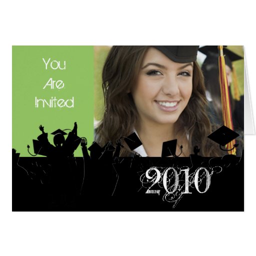 Cor e ano da mudança do convite da graduação cartoes
