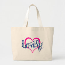 Coração bonito bolsas de lona