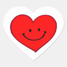 Coração (cara feliz) adesivo