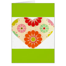 Coração com flores (cartão)