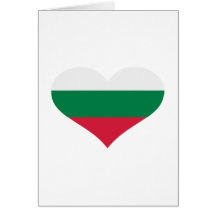 Coração da bandeira de Bulgária Cartoes