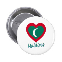 Coração da bandeira de Maldives Boton
