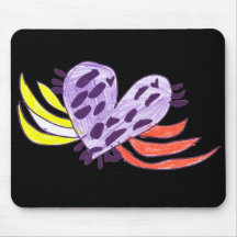 Coração de flutuação mousepad