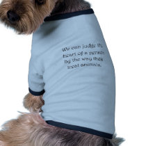 Coração de uma pessoa roupas para animais de estimação