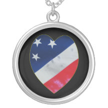 Coração do patriota colares personalizados
