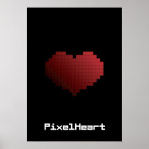 Coração do pixel impressão