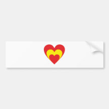 Coração Espanha heart Spain Espana Adesivos