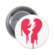 Coração quebrado pins