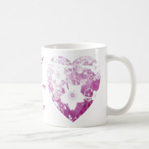 Coração romântico do dia de namorados "eu te amo " caneca