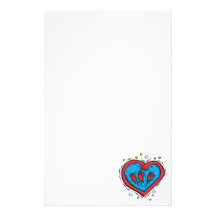 Coração & rosas papelaria personalizada