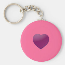 Coração roxo chaveiro