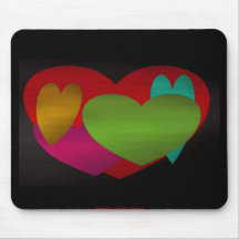 Corações de sobreposição mousepad