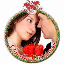 Corações do casamento nosso 4o Natal Escultura De Foto