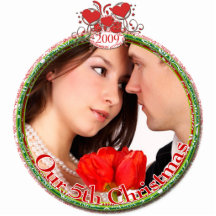 Corações do casamento nosso 5o Natal Escultura De Foto