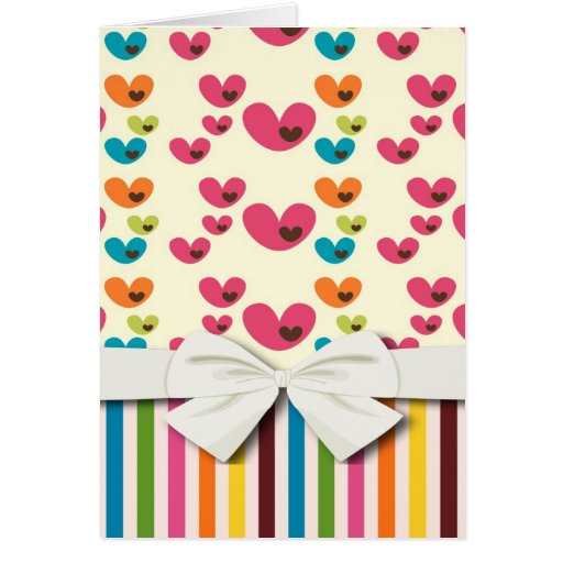 corações retros e listras do amor dos namorados do cartao