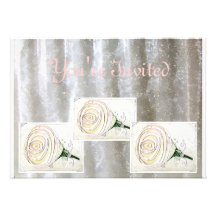 Core cor-de-rosa convites personalizado