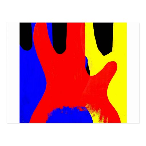 Cores brilhantes do abstrato da pintura da guitarr cartoes postais