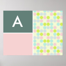 Cores Pastel, bolinhas Posteres