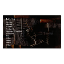 Corkscrews para o trabalho da cozinha cartoes de visita