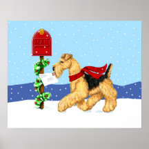 Correio de Dale do Natal de Airedale Poster