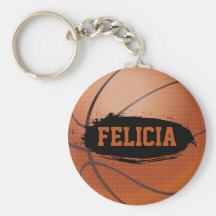 Corrente chave do basquetebol do Grunge de Felicia Chaveiros