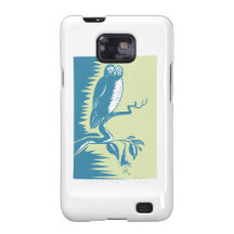 Coruja no ramo retro capa para galaxy s2