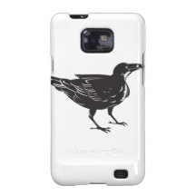 Corvo preto retro capas para galaxy s2
