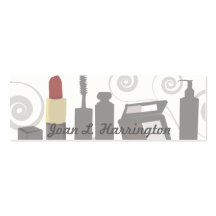 Cosmetologist feminino dos cosméticos cartoes de visita