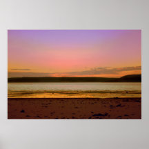 Costa do por do sol posters