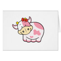 Costume do cartão da vaca