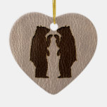 Couro-Olhar que Wedding brandamente Ornamentos Para Arvore De Natal