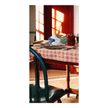 Cozinha ensolarada cartão com foto personalizado